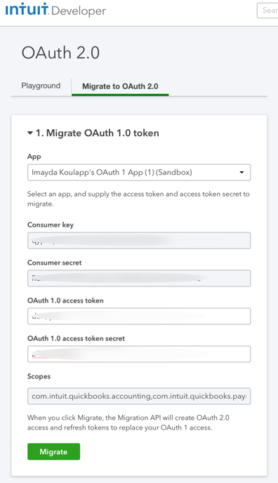 Migrate Token tool in Playground